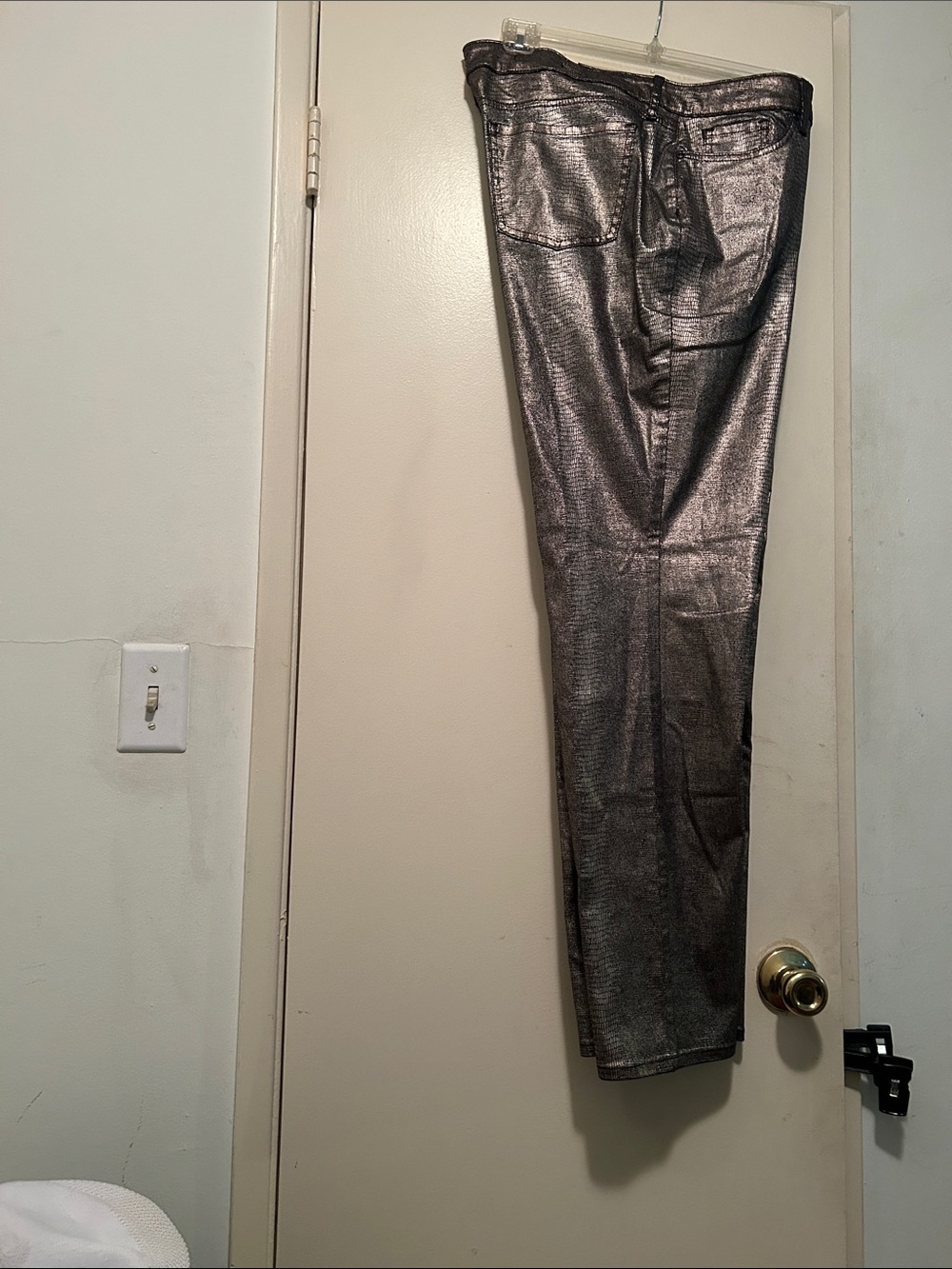 NYDJ Metallic Gunmetal Boot Cut Pants